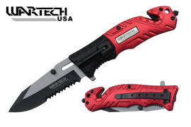 Wartech 8" Tactical Assisted Folding Knife with LED Light Red - RSM DEAL Wartech 8" Tactical Assisted Folding Knife with LED Light Red - RSM DEAL