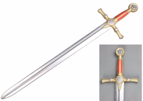 SparkFoam High Density Foam Spartan Warrior Greek Toy Sword Chrome Blade