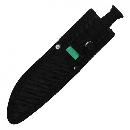 7" Fighting Green Hunting Tactical Knife Leather Handle with Sheath