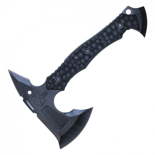 9 3/4" Skull Crusher Fixed Blade Axe w/ ABS Handle - Black