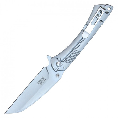 8” ASSISTED OPEN POCKET KNIFE - SILVER