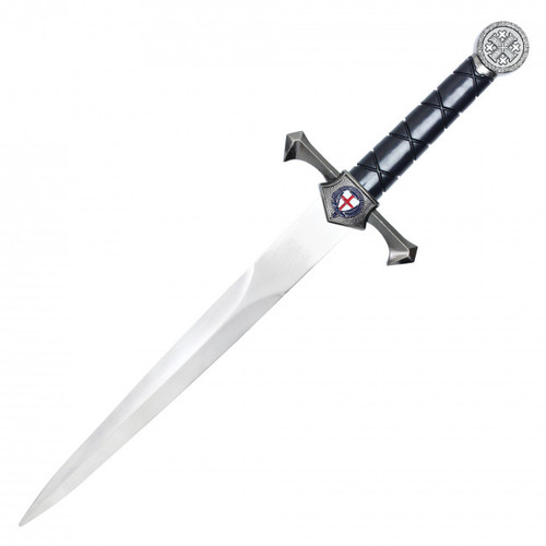 15.75" Crusader Knight Silver Dagger