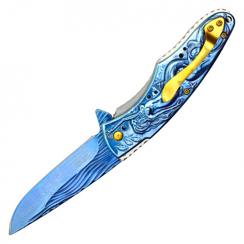 Blue Mermaid Pocket Knife