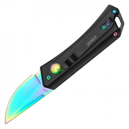 5.25" Rainbow Push Button Knife