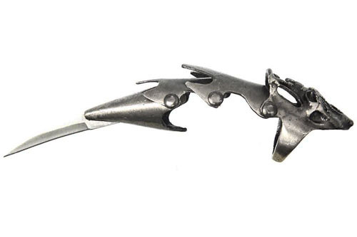 6" Skull Head Claw Iron Reaver Knife Finger Armor