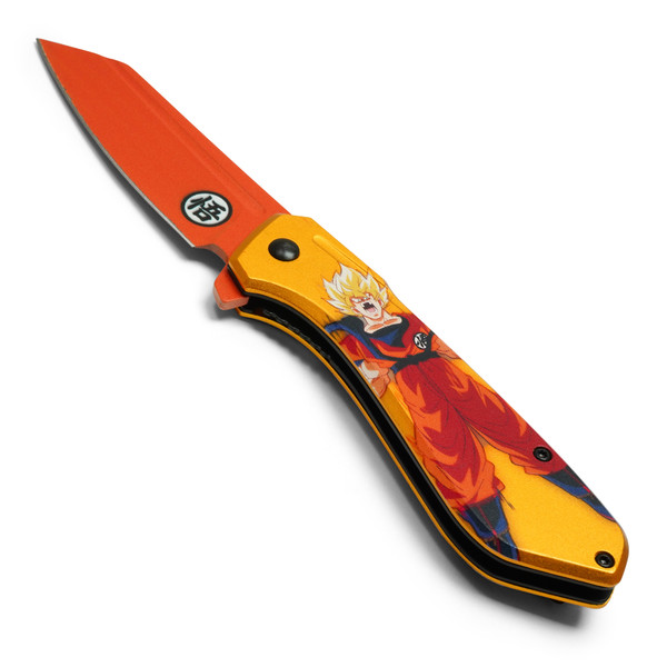 7.75" Orange Goku Pocket Knife 7.75" Orange Goku Pocket Knife