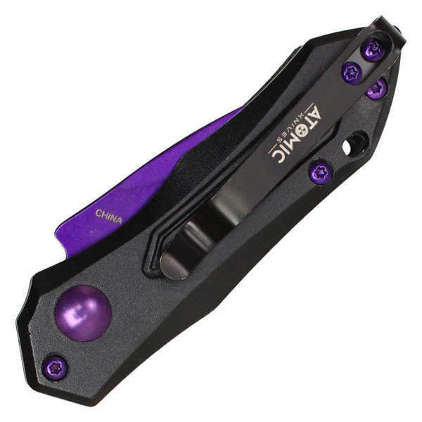 5" Cali Legal Push Button Knife - Purple