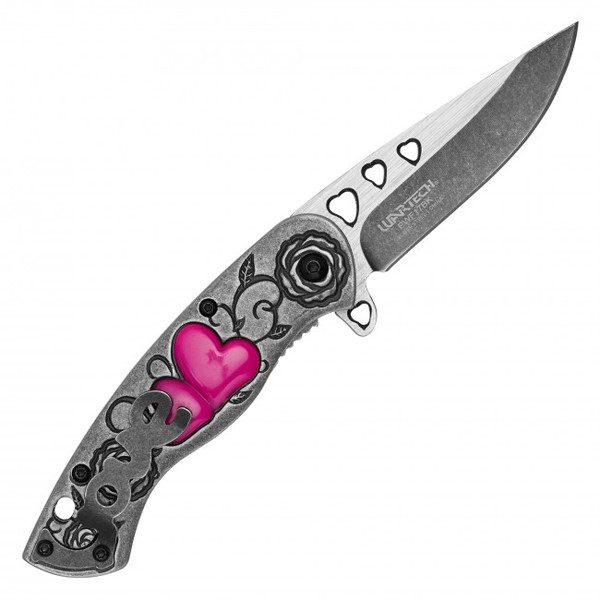 7" Stonewashed Love Pocket Knife