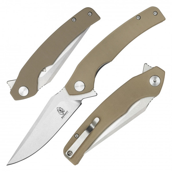 7.75" Desert Tan D2 Pocket Knife