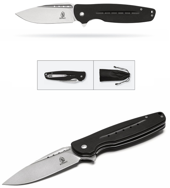8.25" D2 Black Pocket Knife 8.25" D2 Black Pocket Knife