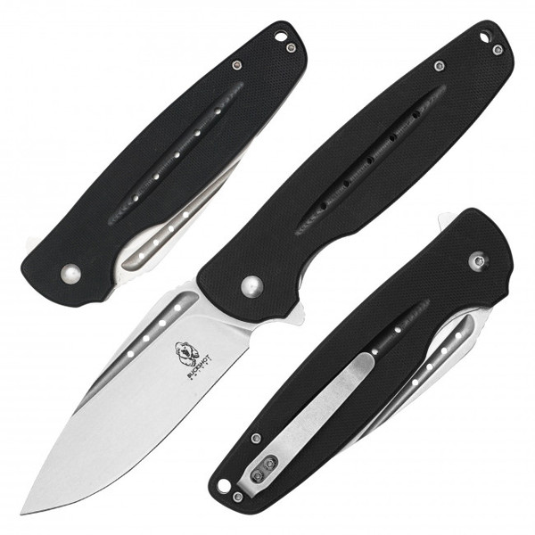 8.25" D2 Black Pocket Knife