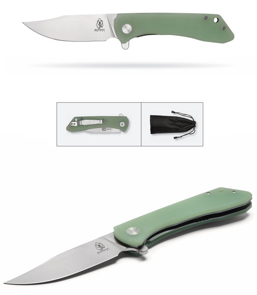 8.5" D2 Pocket Knife Jade
