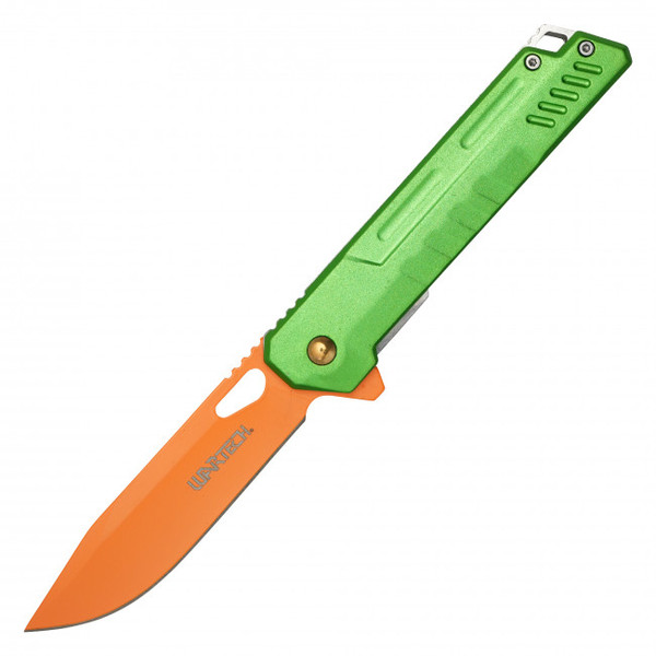 7.75" Orange & Green Pocket Knife