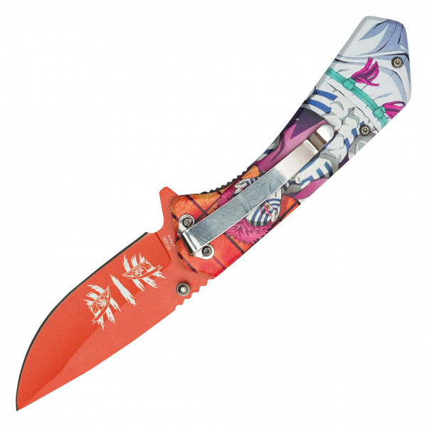 7.75" Striped Demon Pocket Knife