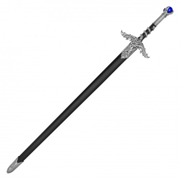 36.25" Blue Sapphire Jeweled Dragon Fantasy Sword