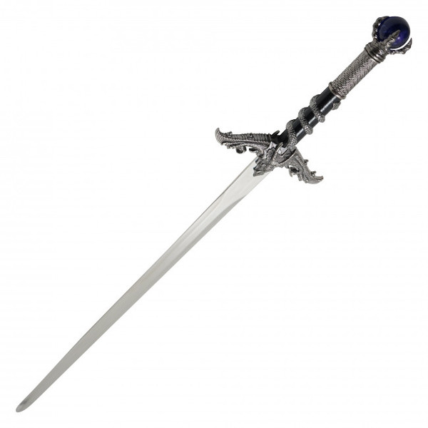 36.25" Blue Sapphire Jeweled Dragon Fantasy Sword