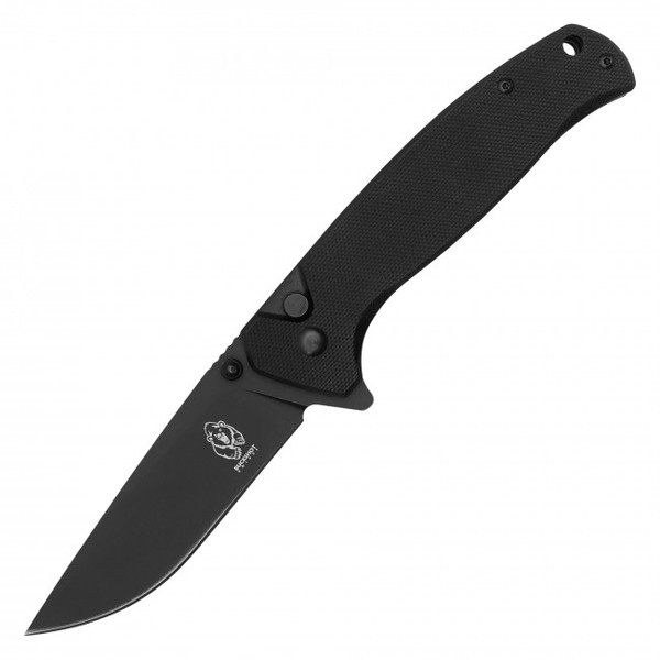 7.75" Black D2 Pocket Knife