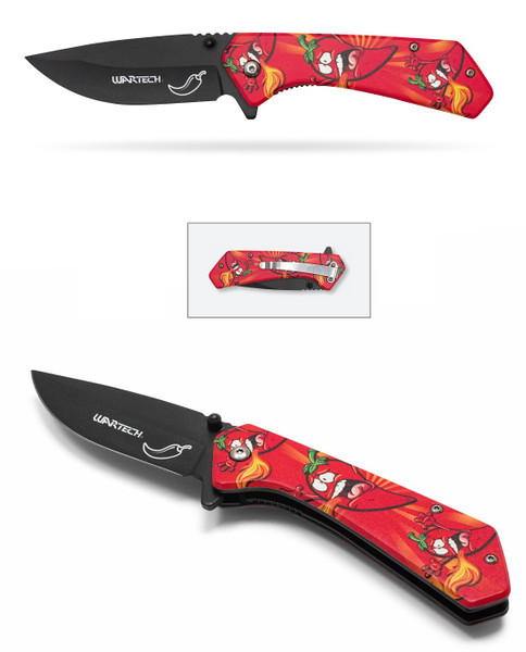 7.75" Blazing Pepper Pocket Knife