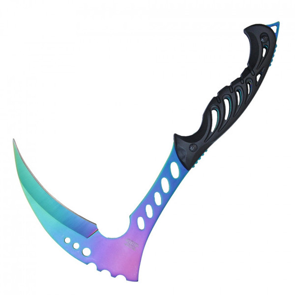 11" RAINBOW FIXED BLADE AXE