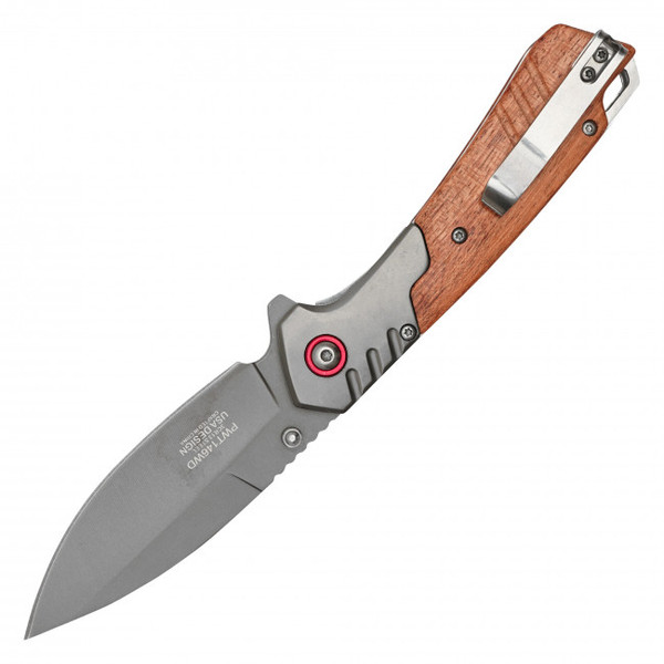 2-Tone Brown Wood Pocket Knife