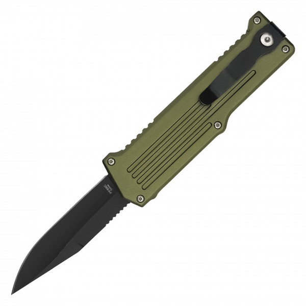 7.5" Black & Green Gravity Knife