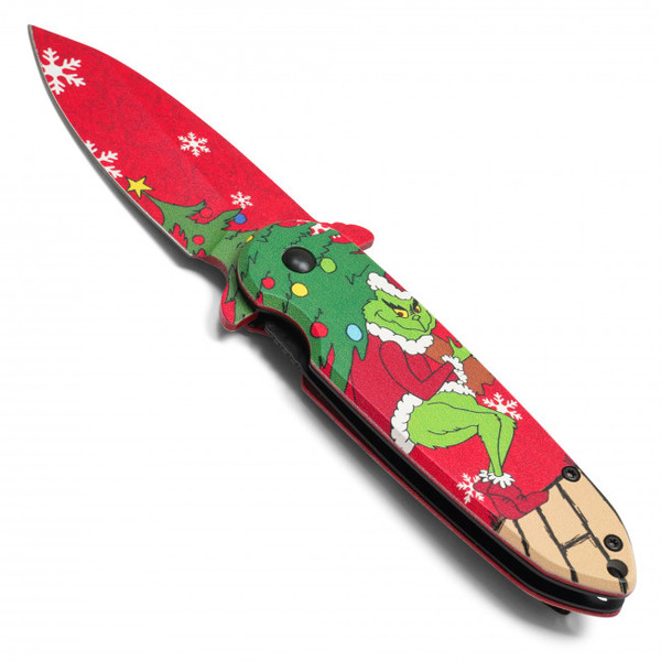 7.25" Grinch Christmas Pocket Knife