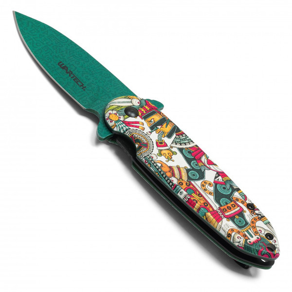 7.25" Aztec God Pocket Knife