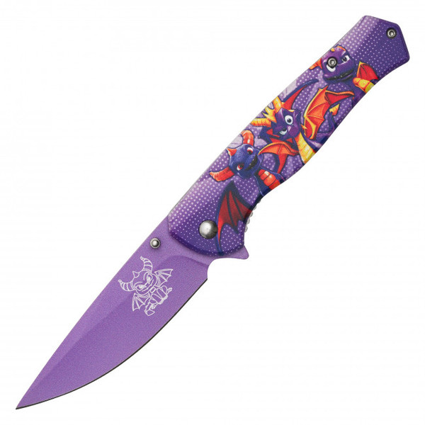 8" Purple Spyro Pocket Knife
