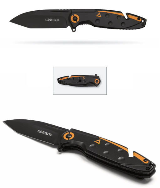 7" Black & Orange Pocket Knife