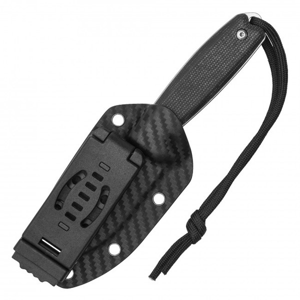 7.25" Black Compact Hunting Knife
