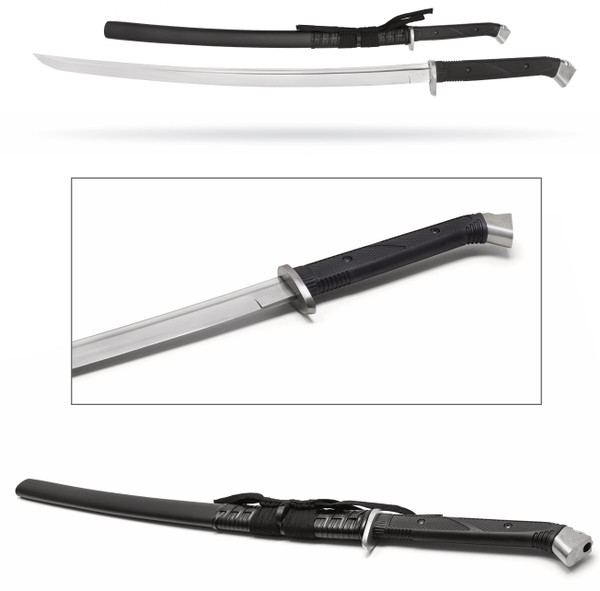 37.5" Silver Tactical Katana