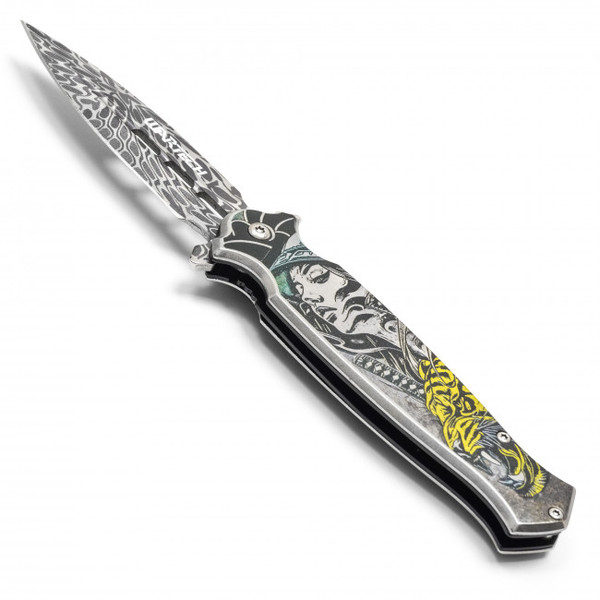 8.25" Tiger Warrior Pocket Knife