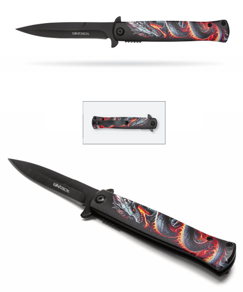 8.25" Inferno Dragon Pocket Knife