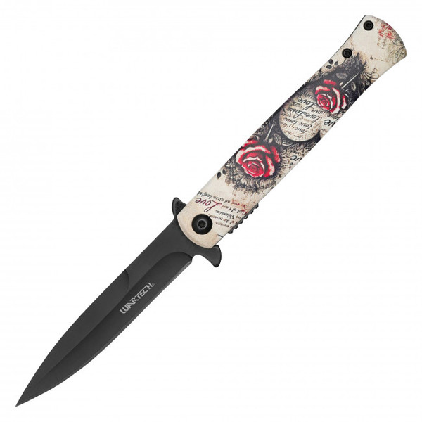 8.25" Vintage Rose Pocket Knife