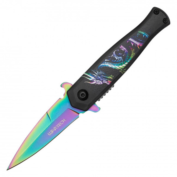 6.25" Rainbow Dragon Pocket Knife