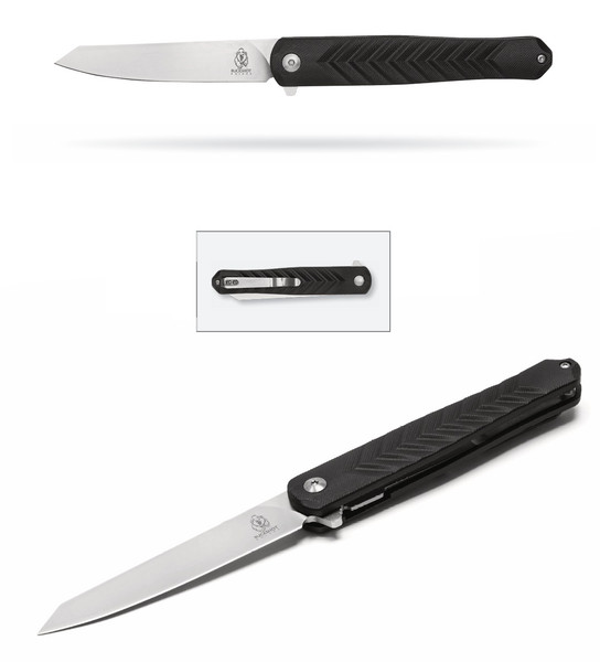 8.5" D2 Slim Black Pocket Knife