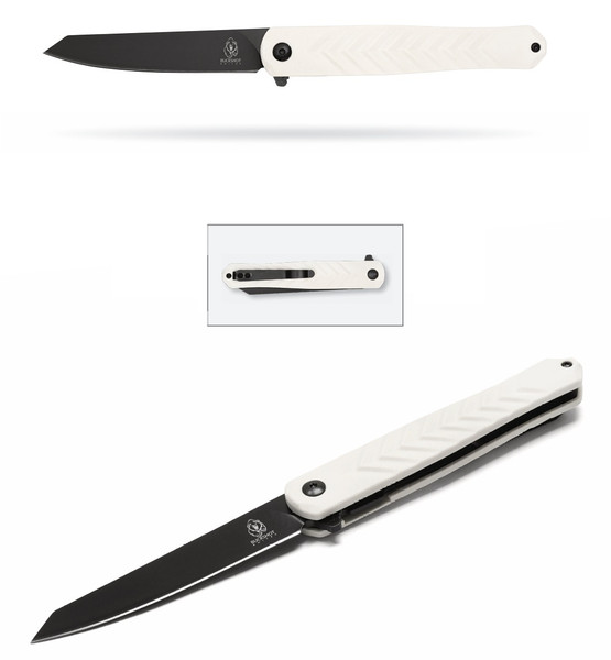 8.5" D2 Slim White Pocket Knife