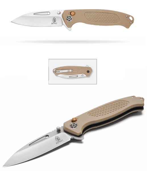 8.25" D2 Desert Textured Pocket Knife