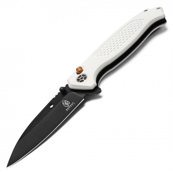 8.25" D2 White Textured Pocket Knife
