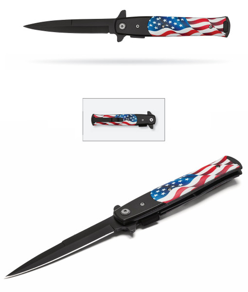 8.75" USA Stiletto Pocket Knife