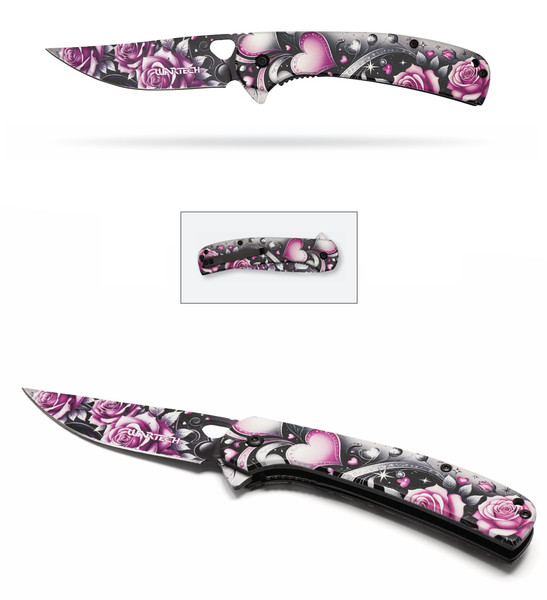8" Love & Roses Pocket Knife