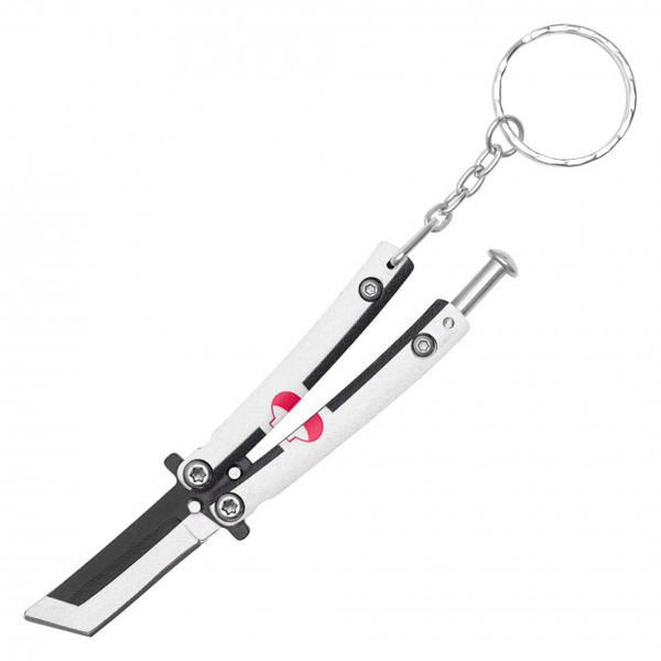 3.5" White Sasuke Naruto Micro Anime Knife Keychain