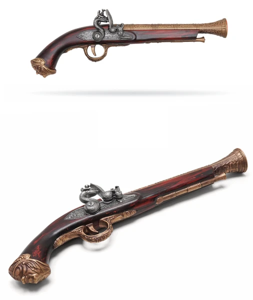 15.25" X 5" Antique Flintlock Pistol