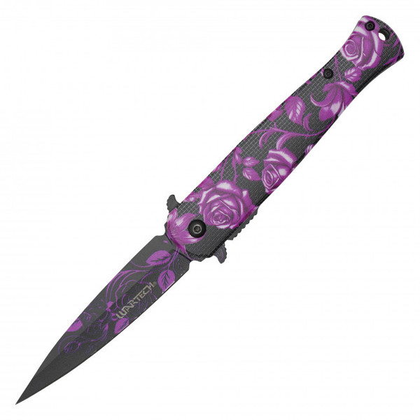 8.25" Violet Rose Pocket Knife