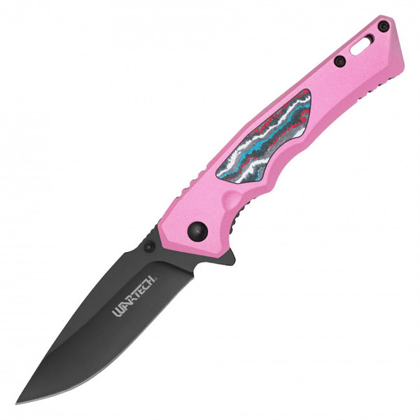 7.75" Pink Acid Marble Pocket Knife
