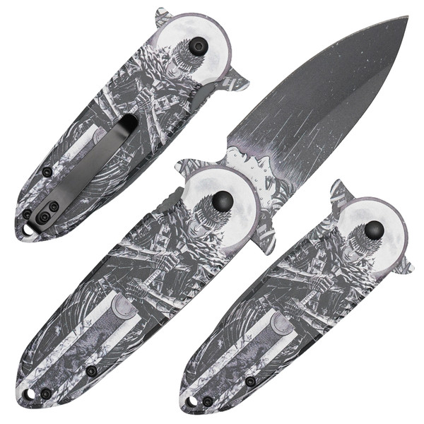 7.25" Black Swordsman Pocket Knife