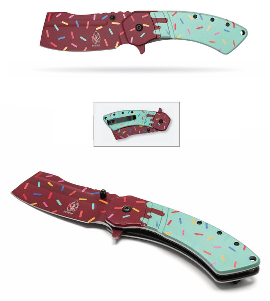 7.75" Dipped Blue Sprinkles Pocket Knife