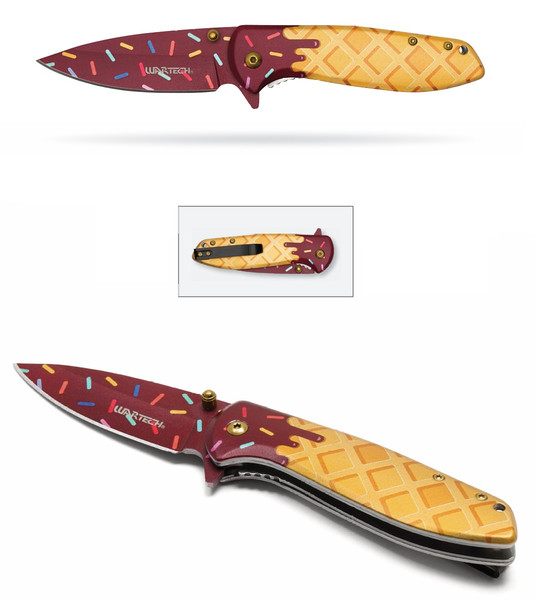 7.5" Dipped Waffle Sprinkles Pocket Knife