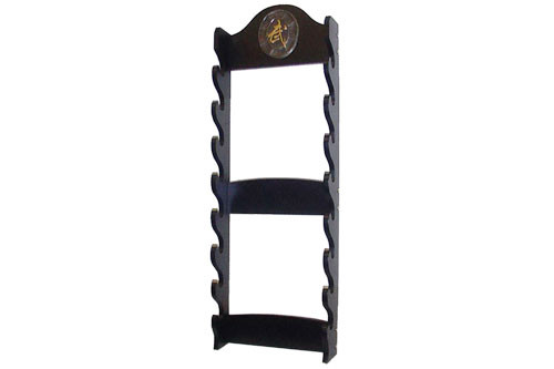 Deluxe 8 Tier Wall Mounted Sword Display Stand With Kanji