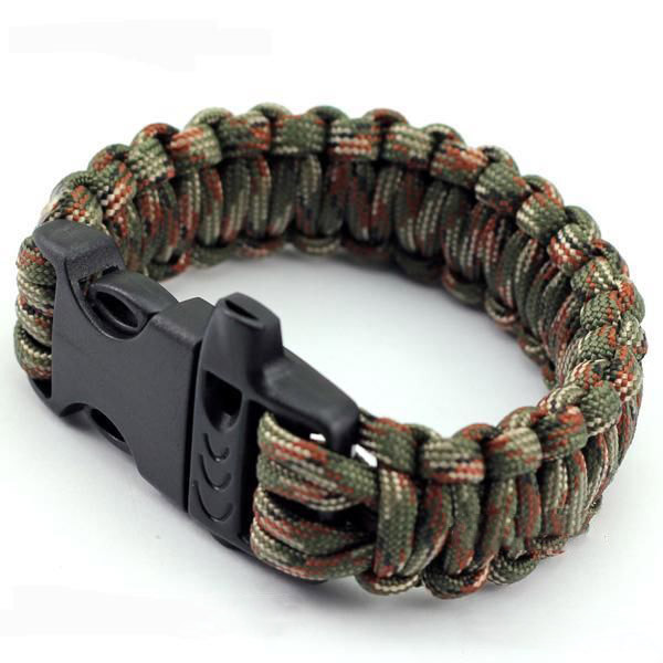 330 Paracord Parachute Cord Military Survival Bracelet with Whistle